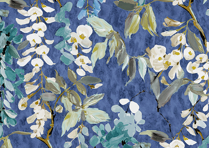 Wisteria, Marine - Roman Blind - Image 7